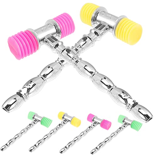 Yardwe 6pcs Mallet Musical Pounding Hammer Mini Gavel Hammer Party Favors Silver Plastic Random Color