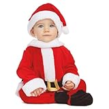 My Other Me - Disfraz para niño de Papá Noel con sombrero, barba, chaqueta, cinturón y pantalón en blanco y rojo talla 12-24 meses Un clásico para tu pequeño en Navidad.