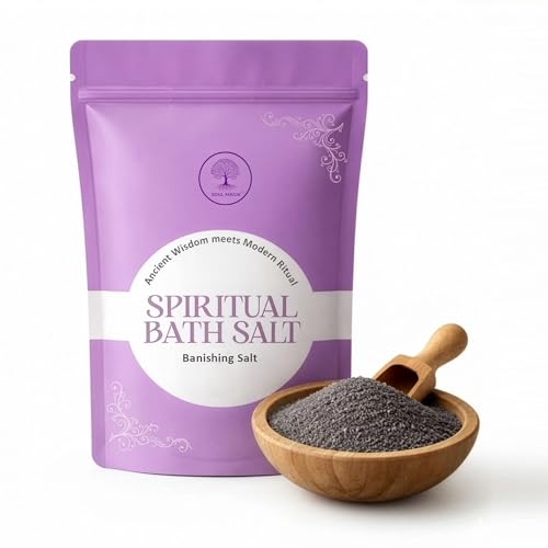 Image of Banishing Bath Salts 200g Spiritual Cleansing Bath Salts, Aura Protection & Negative Energy Removal Remove Hexes, Bad Luck & Evil Energy, Purifying Ritual Soak, Natural & Handmade
