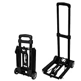 SEIKOH キャリーカート 折りたたみ式 軽量1.3kg 耐荷重30kg 高さ3段階調節 ゴムハンドル付き クーラーボックス・灯油タンク・雑誌運搬 コンパクト収納 AT058