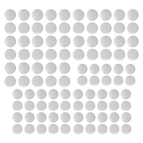 Preisvergleich Produktbild Selbstklebende Klebeband, doppelseitiger Aufkleber, runde Punkte, sehr klebrige Hakenschlaufe, 10 mm, 45 Paar, ANG 20 mm, 45 Paar (weiß)