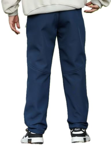 Boys Waterproof Pants Kids Thicken Windproof Hiking Pants Outdoor Warm Sweatpants4