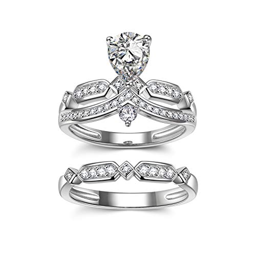 SUPRAONE Women Crown Rings Princess Queen, 18K Gold Plated 925 Sterling Silver Ring Tiny CZ Cubic Zirconia Gift Girl Promise Ring Size 6