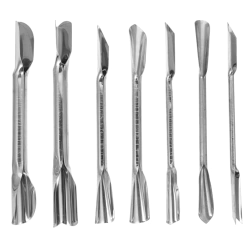 HOMSFOU Fruit Carving Tool Set Double-Headed Kitchen Carving Cutter for Vegetables and Fruits Stainless Steel Garnishing Tools for Food Decoration Home Restaurant Party Use 7-Piece