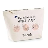 Planetee Trousse Affaires de Nail Art Sarah - Pochette Vernis à Ongles Manucure Cadeau Anniversaire Femme prothésiste ongulaire Fête des Mères