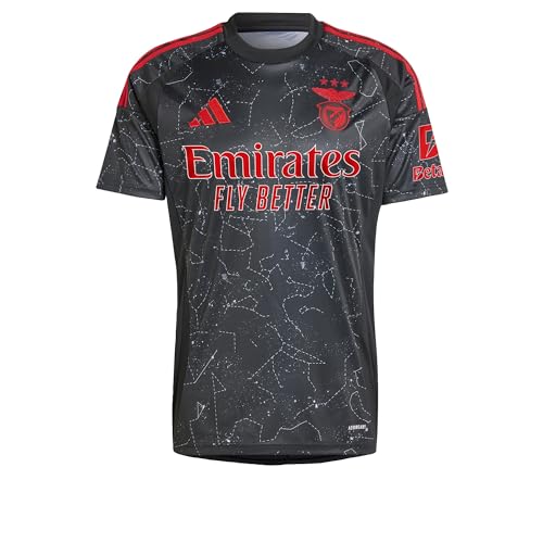 adidas Maillot Benfica 24/25, en polyester recyclé, noir