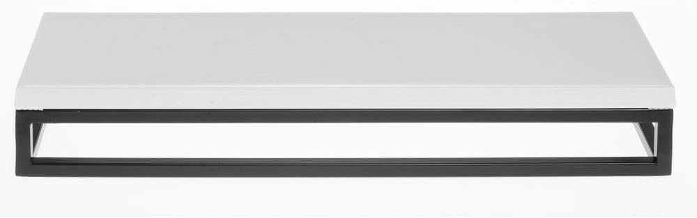 HUBERT Black Display Riser with White Top - 3 1/5" H