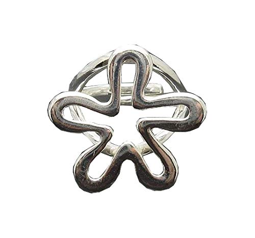 Bague florale en argent massif 925 ajustable R000865 Empress pour femme