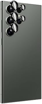 Zore Galaxy ile uyumlu S24 Ultra Titanium Premium Temperli Kamera Lens Koruyucu Siyah
