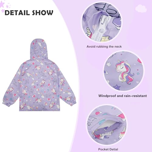 ESTAMICO Girls' Fashion Winter Coat Zip Up Fleece Jackets Water-resistant Wind-proof Little Girls Clothes3