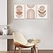 DZRWUBHS Boho Wall Decor Canvas Art Set - Living Room, Bedroom, Office - Abstract Line Paintings - 3 Piece Set - 12x16
