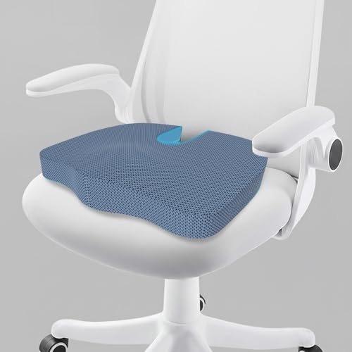 CareFoam Orthopedic Memory Foam Coccyx Seat Cushion for Tailbone Pain Relief | Sciatica & Back Support Pillow for Office Chair, Car Seat & Wheelchair | U-Shape Ergonomic Design, Breathable Cover
