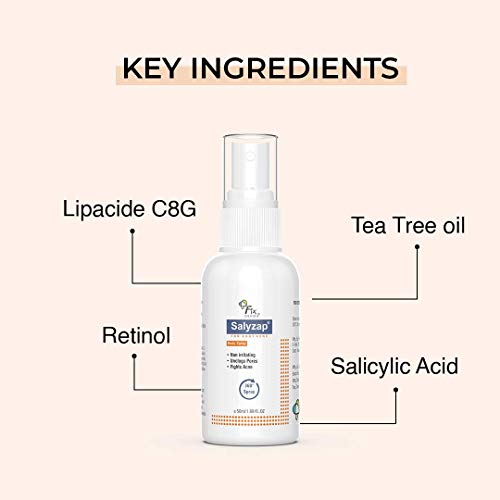 Fixderma 2% Salicylic Acid Salyzap Body Acne Spray For Acne on Back, Shoulders, Neck & Chest to improve Breakouts & Uneven skin texture for Women &... - Image 5