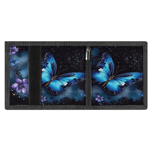Portefeuille documents papillon bleu pour vos sorties décontractées - 4