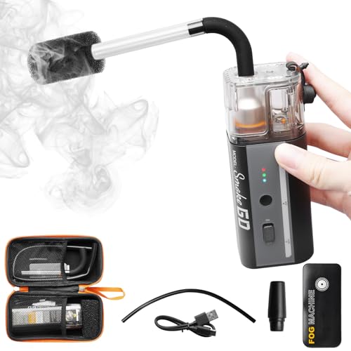 Mini máquina de humo con mando a distancia inalámbrico, 30 W, portátil con batería, alcance de 10 m, recargable, máquina de humo para fotografía, bodas, fiestas y Halloween Mini máquina de humo con mando a distancia inalámbrico, 30 W, portátil con batería, alcance de 10 m, recargable, máquina de humo para fotografía, bodas, fiestas y Halloween