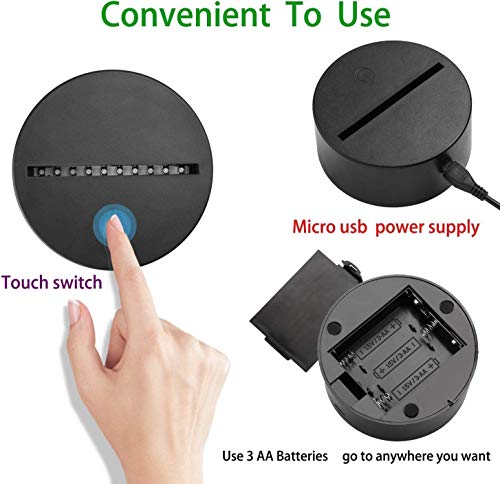 LOYALSE Star Wars Night Light Gift voor kinderen, 3D-illusie met boom en 7 kleuren wisselende decoratieve lamp, perfect… - Afbeelding 5