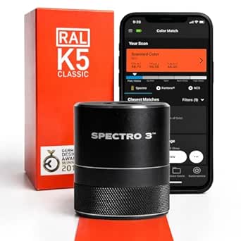 Spectro 3 – Mobile Spectrophotometer Paint Color Matching Tool – Accurate Reader for Easy Matches, Wireless Connectivity Compact & Portable – Integrated Gloss Meter & Lab-Grade Accuracy