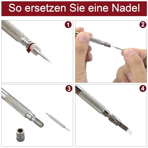 Ensemble d'outils de Retrait de Bracelet de Montre, Outil de Barre à Ressort, poignée d'outil en Acier Inoxydable, kit de réparation de Montre pour Retirer Le Bracelet, réglage des Barres à Ressort – vue 7