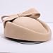 Fasbuy Wool Felt Fascinator Women Elegant Pillbox Hat Bowknot Derby Church Hat Retro Fedoras Light Camel