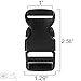 10 Pack 1 Inch Craft County Heavy Duty Side Release Adjustable Plastic Buckles