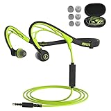 mucro Sports Earbuds Wired Running Headphones with Microphone, Neckband in-Ear Stereo Workout Earpho