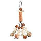 corneille oiseau cri Matériaux naturels : le jouet à morsures d'oiseaux est composé d'épis de maïs, d'os de seiche, de billes de rotin, de bois de pommier, de bois de hêtre, de noix et d'autres matériaux naturels, nutritifs et sains.