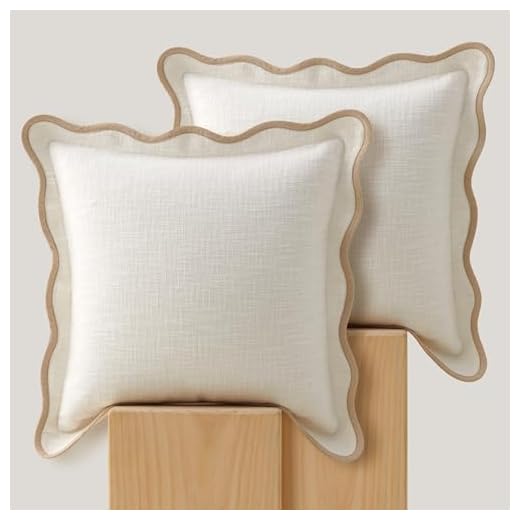 Cotton Scalloped Throw Pillow Covers Set