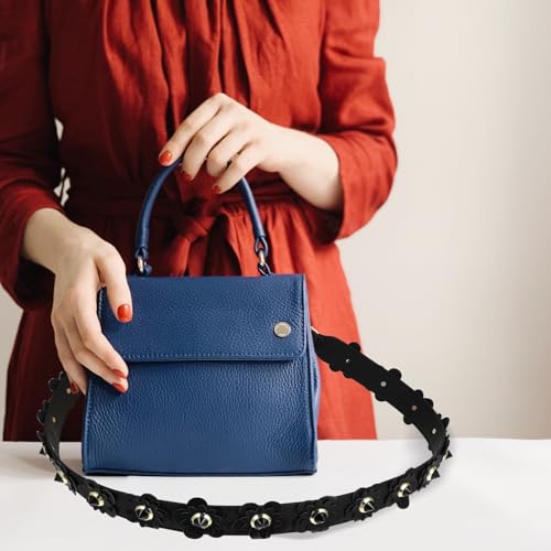 Image of TENDYCOCO Crossbody Strap 24.60 Inch Pu Flower Purse Strap Lightweight Replacement Shoulder Belt for Handbags Tote Bags Adjustable Stylish
