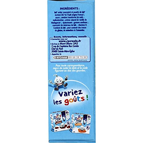 RECRE OLE - Crème dessert à la vanille 340g - Une texture onctueuse et un goût de vanille intense pour une expérience gustative unique. - Lot De 4 - Vendu Par Lot