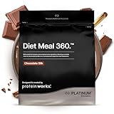 Protein Works | Diet Meal 360 – PLATINUM Innovation, Shake Repas Diététique, Soutient Perte de Poids, 26 Vitamines & Minéraux, Graines de Lin, Inuline, Oméga‑3, Chocolat Onctueux, 16 Repas, 1kg