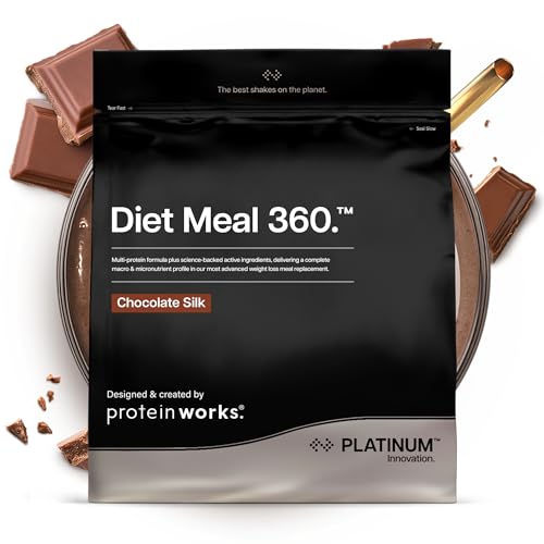 Protein Works | Diet Meal 360 – PLATINUM Innovation, Shake Repas Diététique, Soutient Perte de Poids, 26 Vitamines & Minéraux, Graines de Lin, Inuline,...