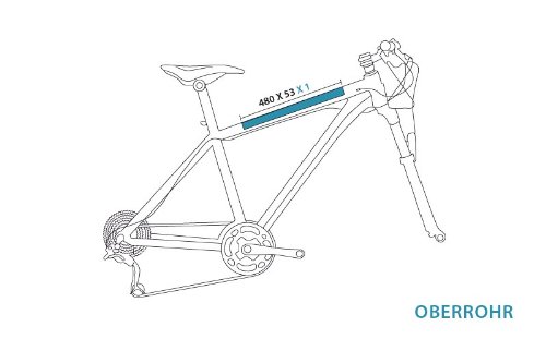 Kettenstrebenschutz safety sticker top tube clear