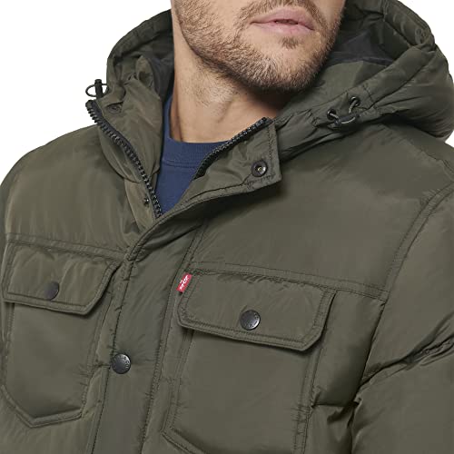 Image of Levi's Men's Performance Hooded Puffer Trucker Jacket (Regular & Big & Tall Sizes)
