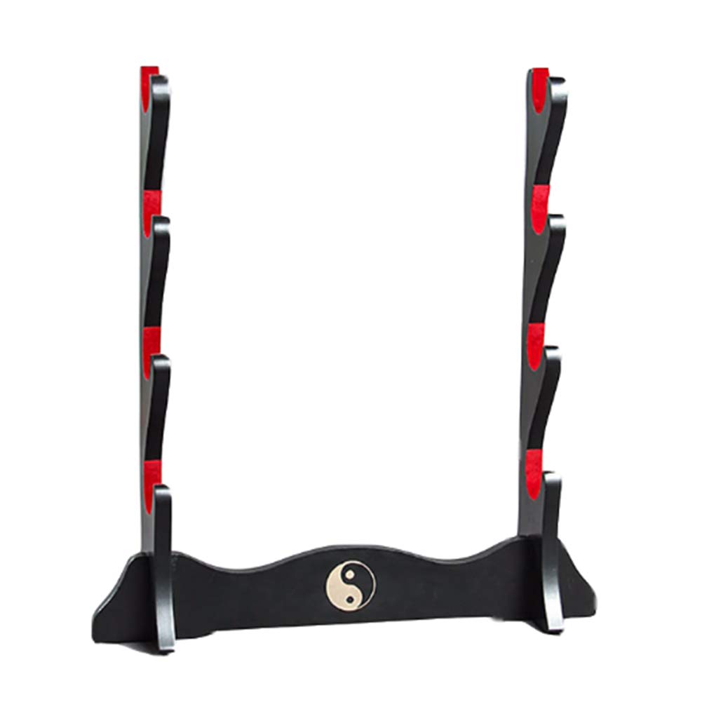 Z-fiber Sword Stand Japanese Katana Stand Padded Samurai Display Rack Stand All Sword Tai Chi,4 Tier