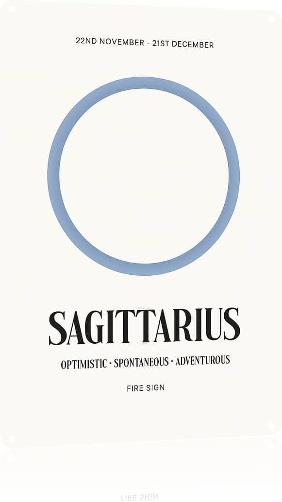 Sagittarius Zodiac: Retro Astrology Wall Decor Retro Metal Sign Poster for Garage Man Cave Bathroom Bedroom Farm Inspirational Popular Wall Art 8x12 Inch Signs Posters