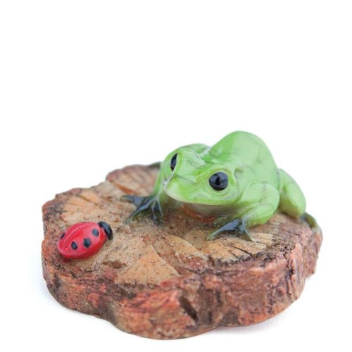 Fiddlehead Fairy Village - Frog/Lady Bug On A Woodchip