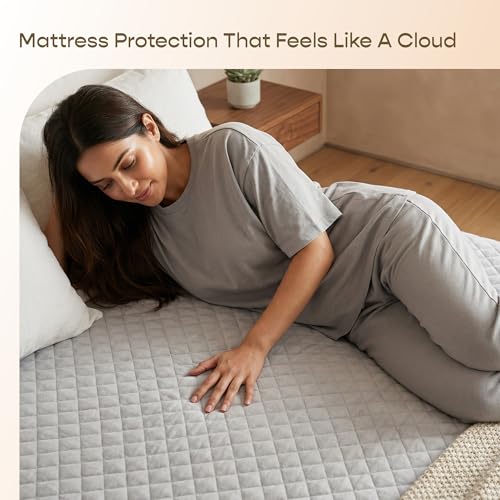 Image of SleepyCat Quilted Mattress Protector | Soft Quilted Comfort | Waterproof Backing | Everyday Mattress Protection | Multiple Sizes |(Queen Size, 72x60 Inches)