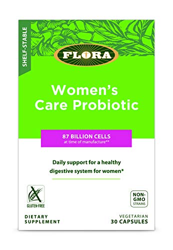 Flora - Women's Care Probiotic with Eight Strains of Beneficial Bacteria, Support Digestive & Vaginal Health, Fights Yeast and UTI Bacteria, Shelf Stable, 87 Billion CFU's, 30 Vegetarian Capsules