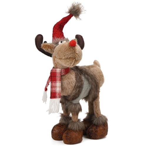 WOKEISE Reindeer Christmas Decoration Winter Holiday Deer Decor Gnome Plush