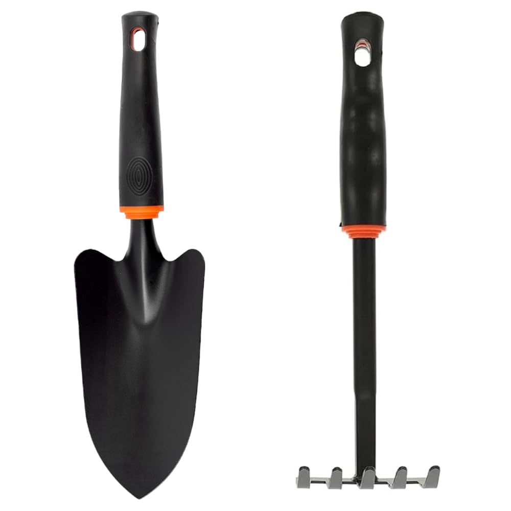 KWEL Garden Tools for Home Gardening, Trowel Big, 5teeth rake, Metal Heads and Ergonomic Handles, Tools Kit Set (Multi) (B0CR7FP3SF) Amazon Price History, Amazon Price Tracker