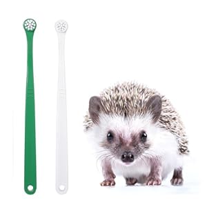 2 Pcs Pet Toothbrush for Hedgehog Small Animal Toothbrush Mini Head Soft Bristles Gentle Pet Toothbrush for Small Pets Dental Care Hedgehog Supplies Hedgehog Grooming Accessories (2 Pack)