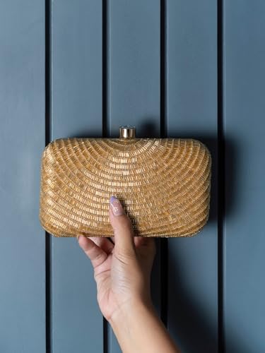 Image of THE TAN CLAN Glitz Hand Embroidered Party Clutches for women Purses Luxury Evening Handbags for ladies
