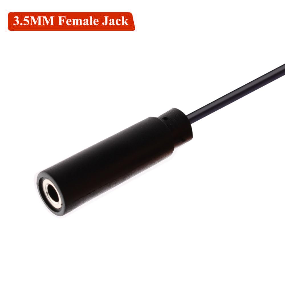 VISSQH 10 stuks 3,5 inch vrouwelijke stekker Mono TS 2-polige 1/8 inch naar audiokabel met open uiteinde, 3,5 A jack connector, voor reparatie van audiokabel (30 cm VISSQH 10 stuks 3,5 inch vrouwelijke stekker Mono TS 2-polige 1/8 inch naar audiokabel met open uiteinde, 3,5 A jack connector, voor reparatie van audiokabel (30 cm