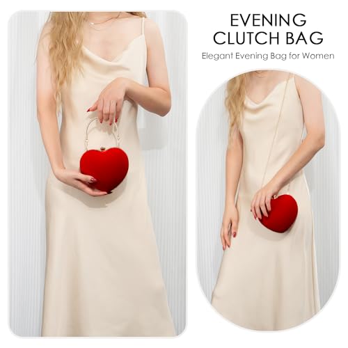 Bolso de mano pequeño en forma de corazón para fiesta miniatura 2