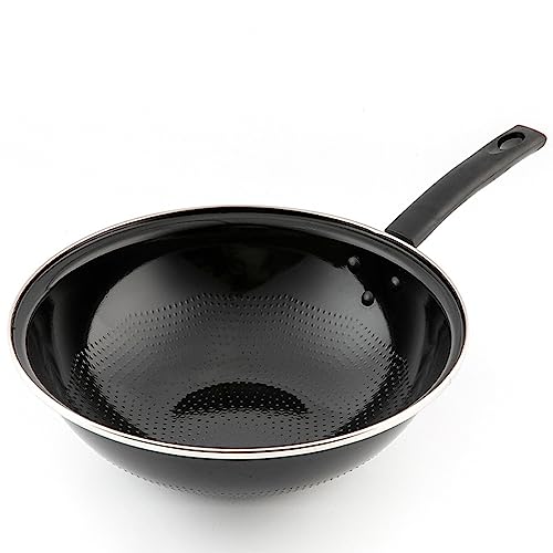 Wok de acero al carbono 34cm fondo redondo tradicional miniatura 1