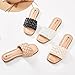 Ataiwee Women's Flat Slide Sandals - Fashionable Braided Elegant Cross Strap Flat Summer Sandals.(2407003,WT/MF,10)