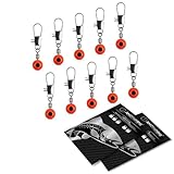 NEU AMZfishing® 10x Laufwirbel für Posen,Futterkörbe & Grundbleie | Friedfischangeln | Karpfenzubehör | Karpfenangeln Zubehör | Angelzubehör | Angeln Zubehör | Posenwirbel (10 Stück, c: #L)