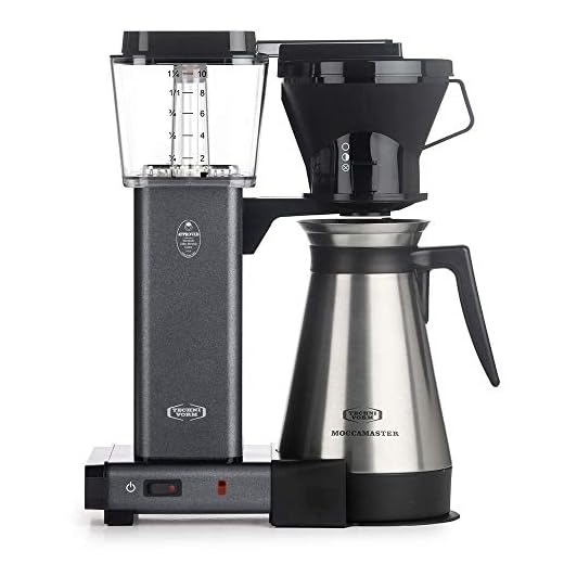 Technivorm Moccamaster 10-Cup 40oz Coffee Brewer Handmade Coffee Maker - KBT741 - Stone Gray