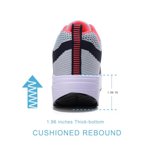 Image of RUIDENG Platform Sneakers for Women Air Cushion | Walking Shoes Women Comfortable All Day | Thick Rocker Bottom