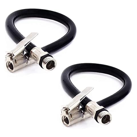 Jiuxuerim Tire Inflator Hose Car Tire Hoses Inflator Rubber Air Hose Tyre Pressure Gauge Hose for Car Motorcycle Bicycle Tyre Pressure Gauge Cover